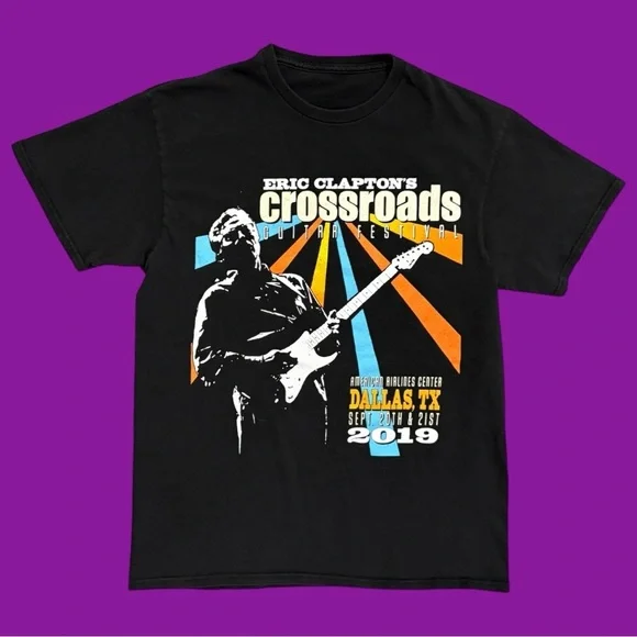 2019 Eric Clapton Crossroads Guitar Festival Tee - Picture 1 of 4